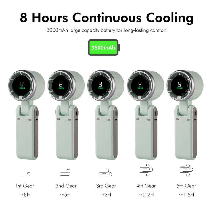 ENKAY Hat-Prince 3600mAh Battery Max 8H Cooling times Foldable Neck Turbo Fan with Digital Displa...