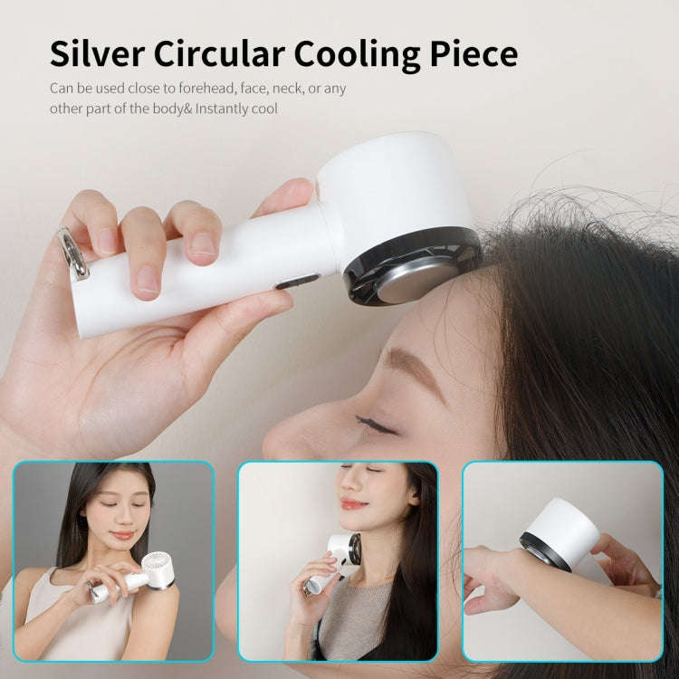 ENKAY Hat-Prince Handheld Mini Portable Cold Compress Cooling Fan(White)