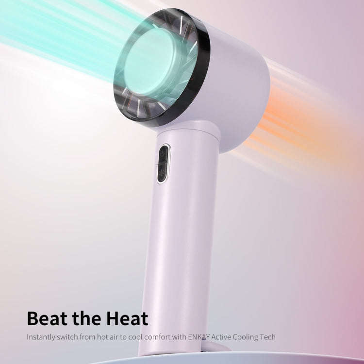 ENKAY Hat-Prince Handheld Mini Portable Cold Compress Cooling Fan(White)
