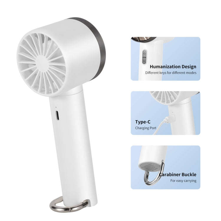 ENKAY Hat-Prince Handheld Mini Portable Cold Compress Cooling Fan(White)