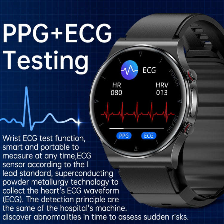 P70 1.3 inch Color Screen Smart Watch, Support Accurate Air Pump Blood Pressure / ECG(Black)