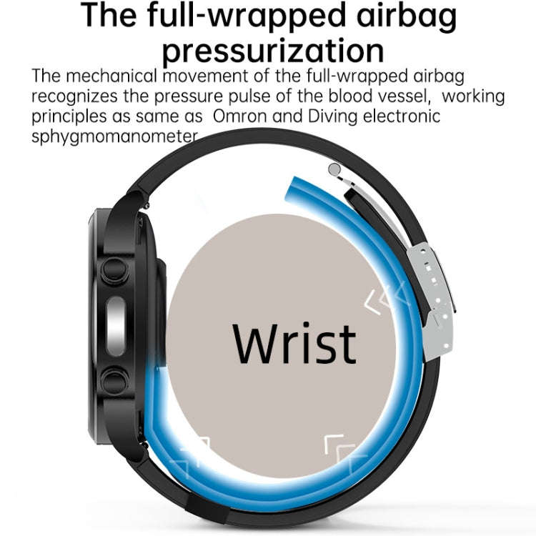 P70 1.3 inch Color Screen Smart Watch, Support Accurate Air Pump Blood Pressure / ECG(Black)