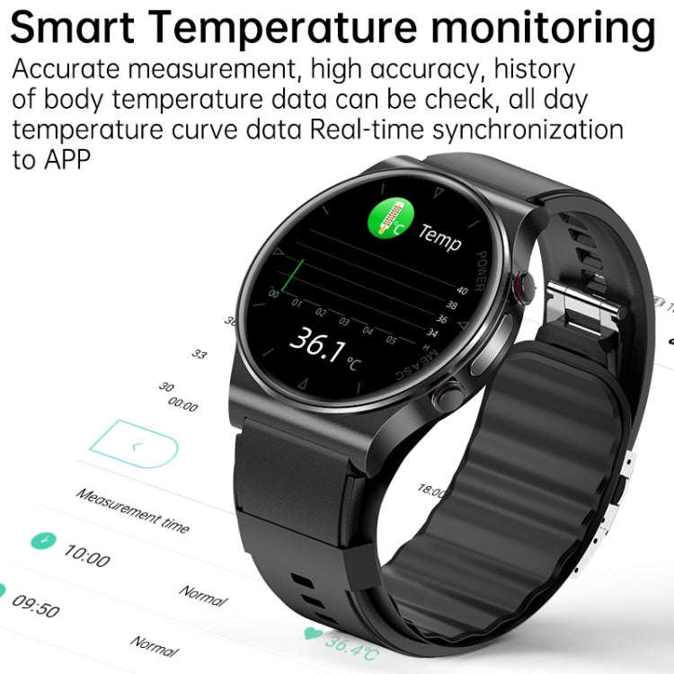 P70 1.3 inch Color Screen Smart Watch, Support Accurate Air Pump Blood Pressure / ECG(Black)