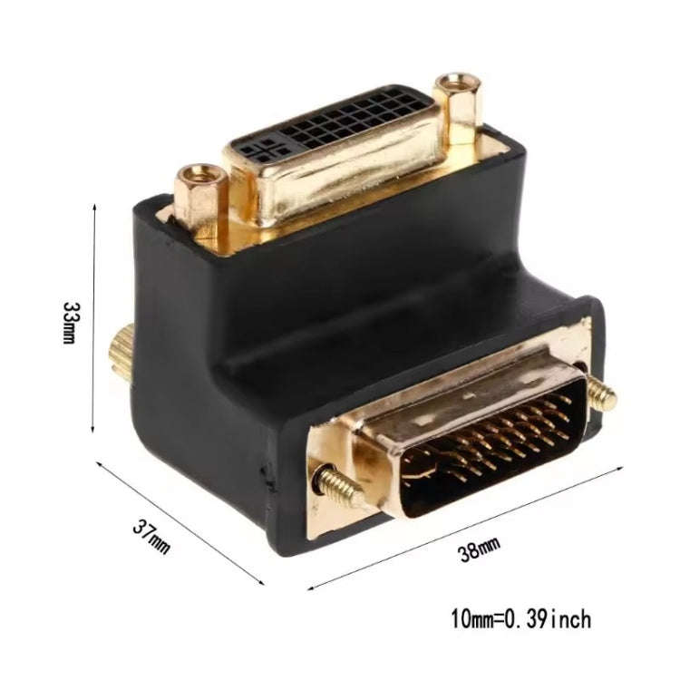 90 Degree Right Angled DVI 24+5 DVI-I Digital Dual Link Male To Female Extension Adapter for HDTV...
