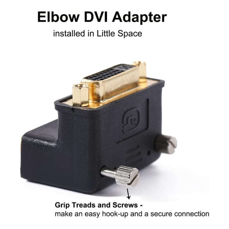 90 Degree Right Angled DVI 24+5 DVI-I Digital Dual Link Male To Female Extension Adapter for HDTV...