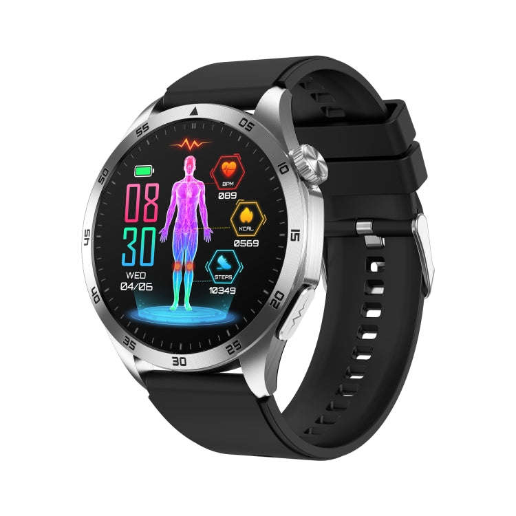 ET485 1.43 inch Color Screen Smart Watch Silicone Strap, Support Bluetooth Call / Micro-physical ...