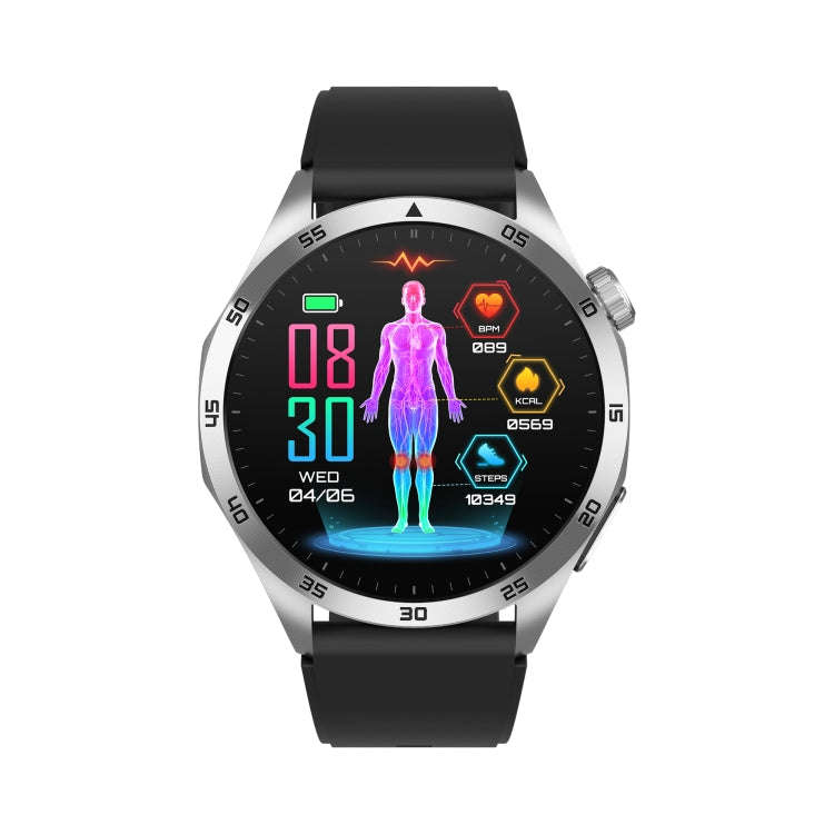 ET485 1.43 inch Color Screen Smart Watch Silicone Strap, Support Bluetooth Call / Micro-physical ...