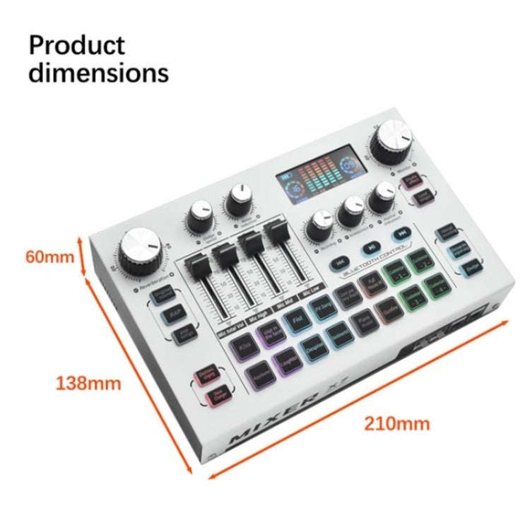 X7 48V Live Broadcast Audio Mixer Professional Microphone Live Sound Card