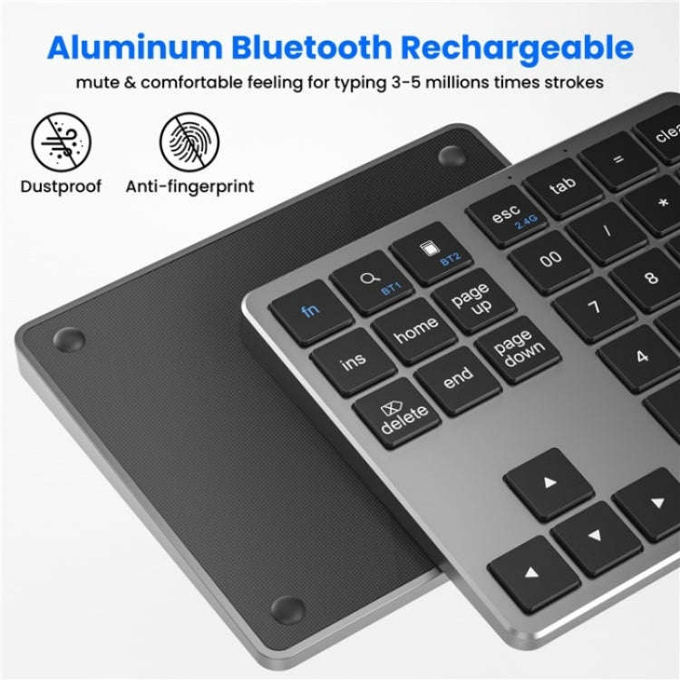 K-35 Computer Laptop Keyboard 35-Keys Tablet Accessories Bluetooth Keypad(Silver)