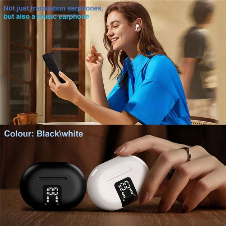 M10 Wireless Bluetooth Smart Voice Translator Headset Multiple Languages Translation Earphones(Bl...