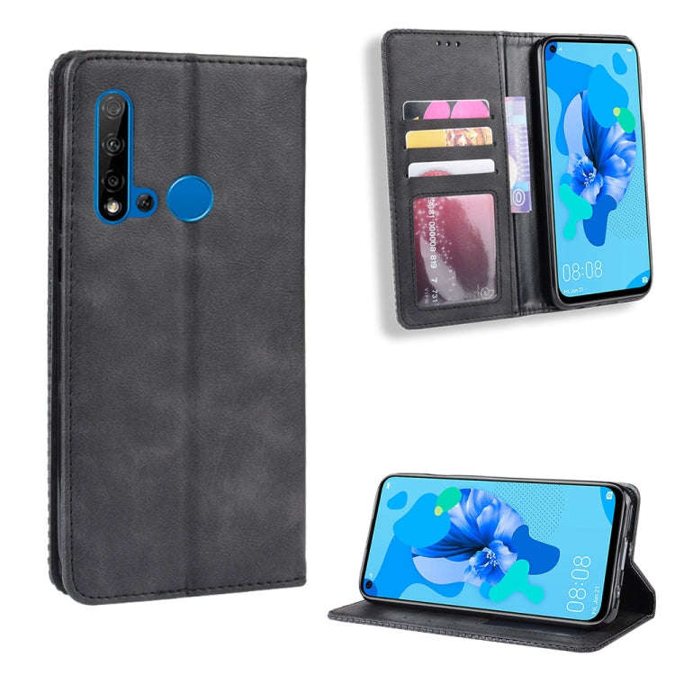 Magnetic Buckle Retro Crazy Horse Texture Horizontal Flip Leather Case for Huawei P20 lite (2019)...