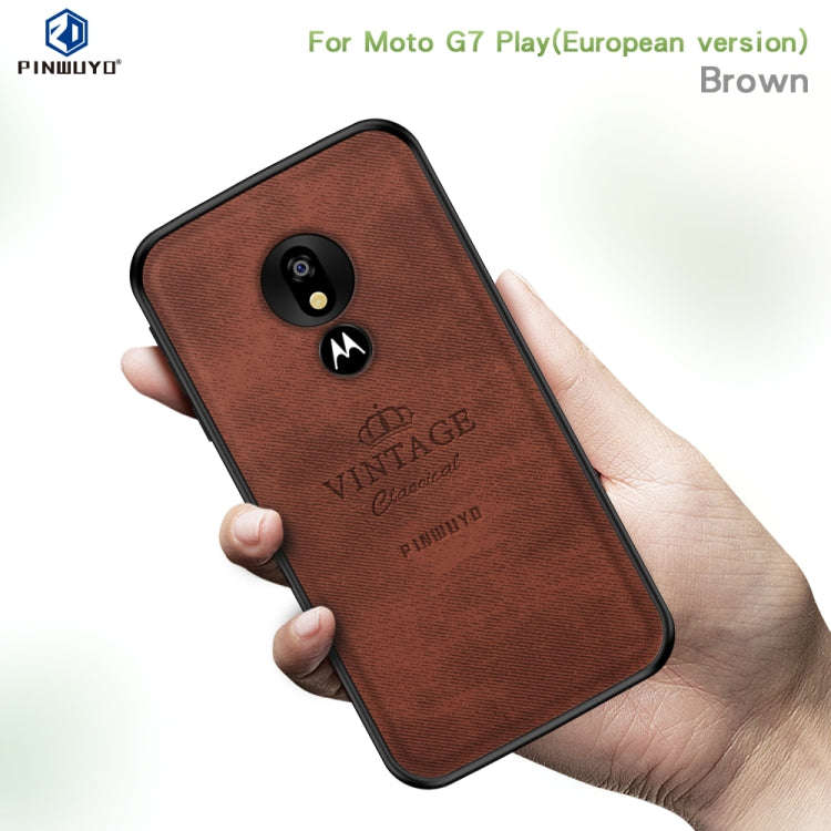 PINWUYO Shockproof Waterproof Full Coverage PC + TPU + Skin Protective Case for Motorola Moto G7 ...
