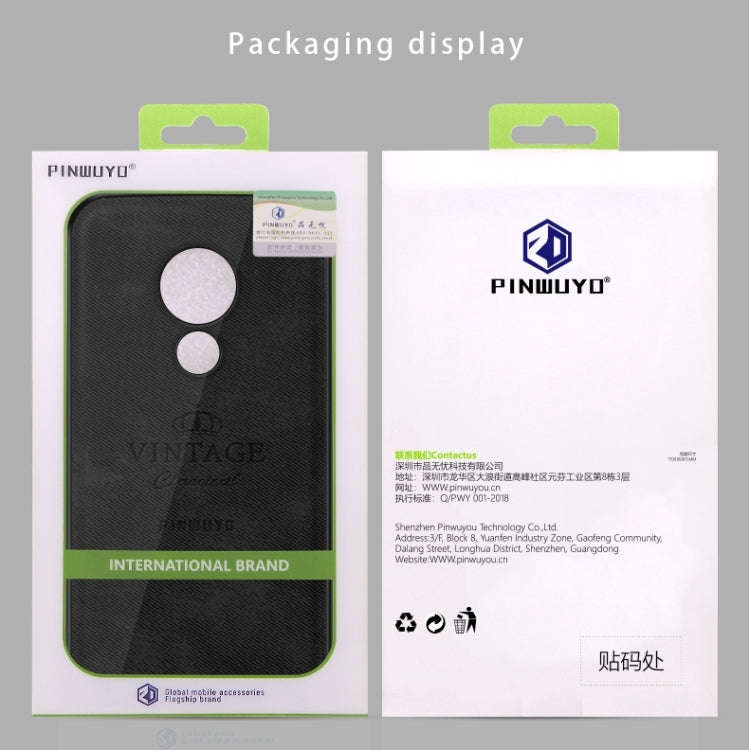 PINWUYO Shockproof Waterproof Full Coverage PC + TPU + Skin Protective Case for Motorola Moto G7 ...