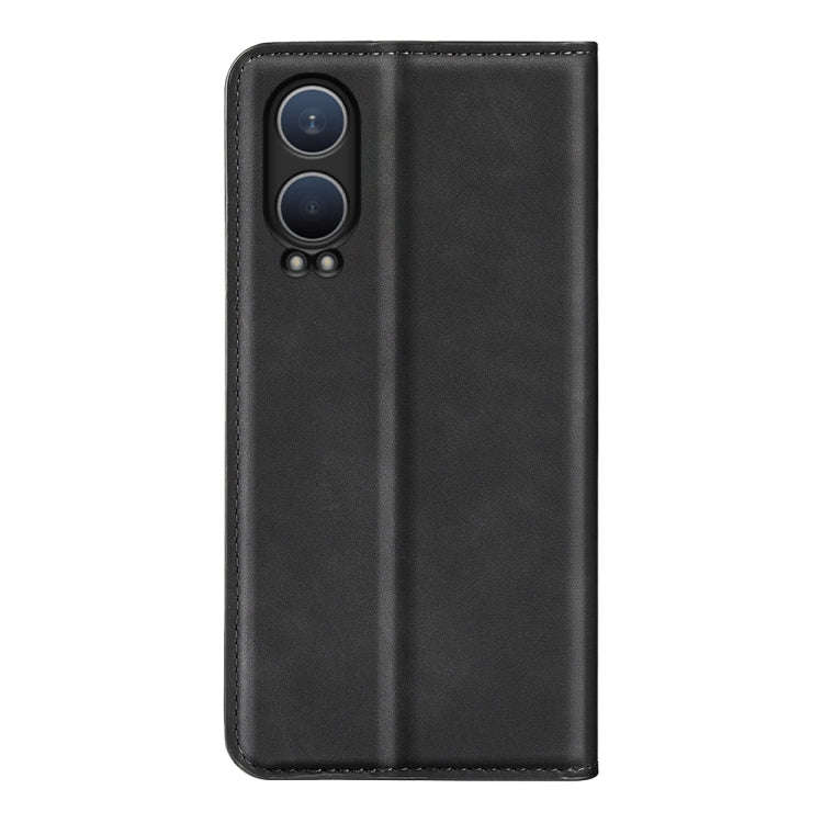 For OnePlus Nord CE4 Lite 5G Retro-skin Magnetic Suction Leather Phone Case(Black)