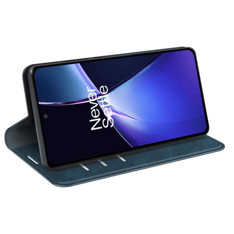 For OnePlus Nord CE4 Lite 5G Retro-skin Magnetic Suction Leather Phone Case(Dark Blue)