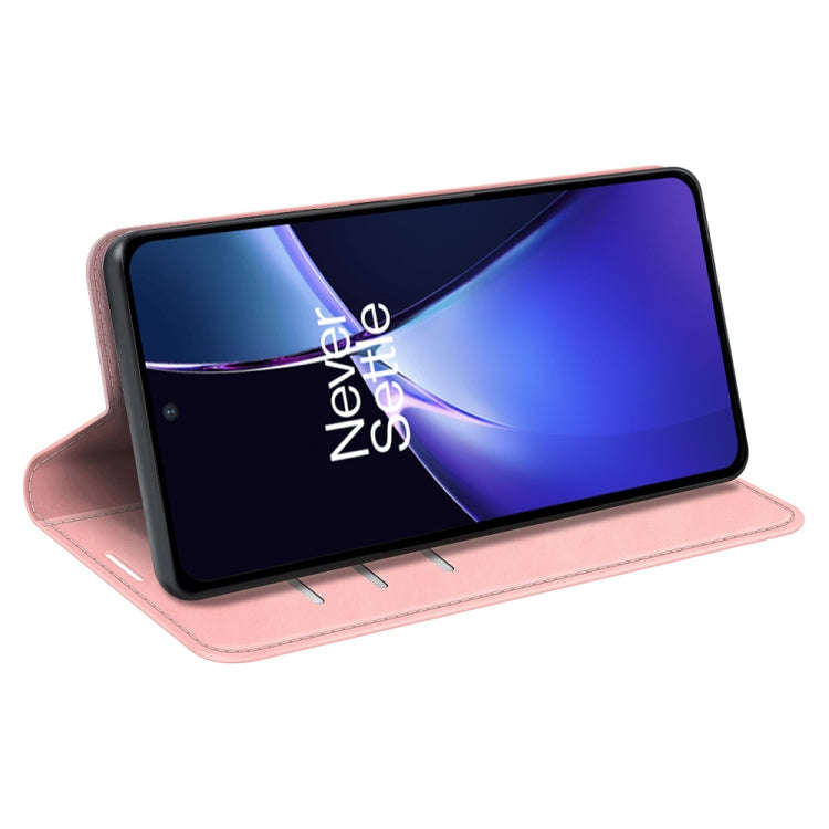 For OnePlus Nord CE4 Lite 5G Retro-skin Magnetic Suction Leather Phone Case(Pink)