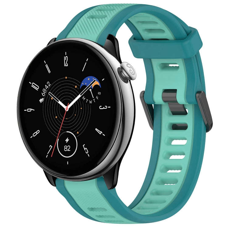 For Amazfit GTR Mini 20mm Two-Color Textured Silicone Watch Band(Water Duck)