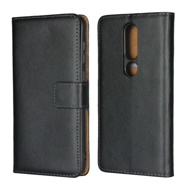 Leather Horizontal Flip Holster for Nokia X6 2018 with Magnetic Clasp and Bracket and Card Slo...