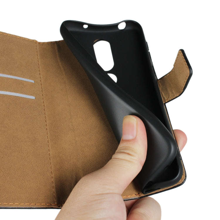 Leather Horizontal Flip Holster for Nokia X6 2018 with Magnetic Clasp and Bracket and Card Slo...