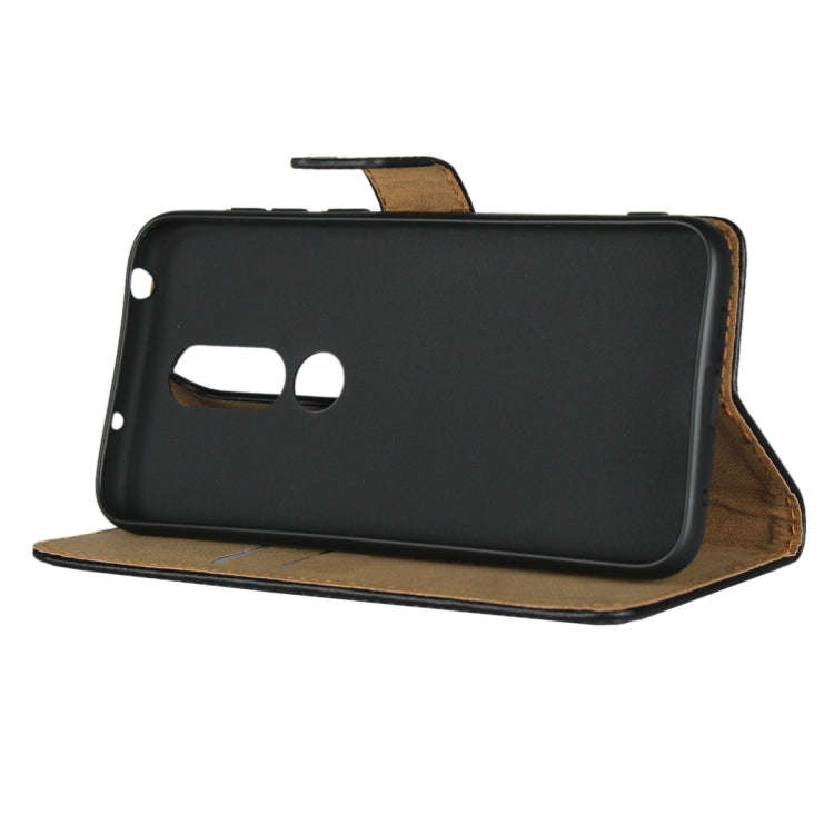 Leather Horizontal Flip Holster for Nokia X6 2018 with Magnetic Clasp and Bracket and Card Slo...