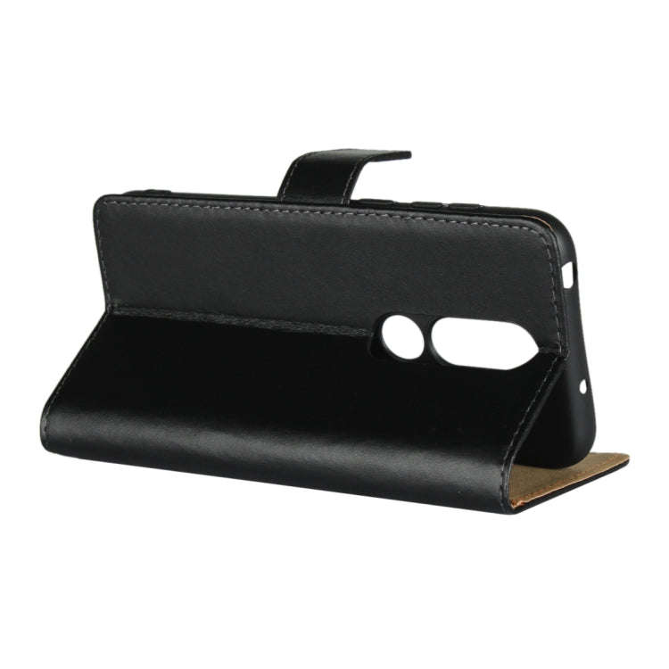 Leather Horizontal Flip Holster for Nokia X6 2018 with Magnetic Clasp and Bracket and Card Slo...