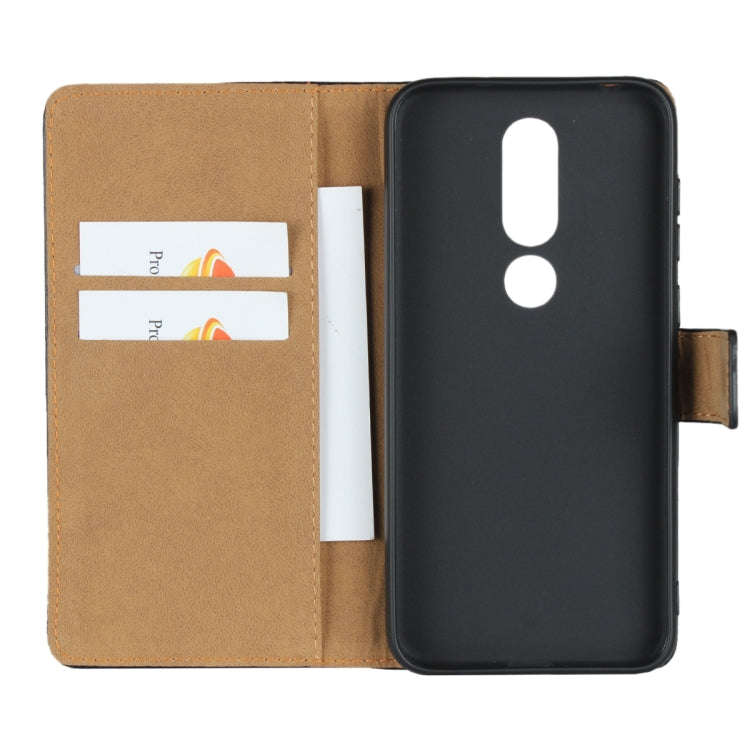 Leather Horizontal Flip Holster for Nokia X6 2018 with Magnetic Clasp and Bracket and Card Slo...