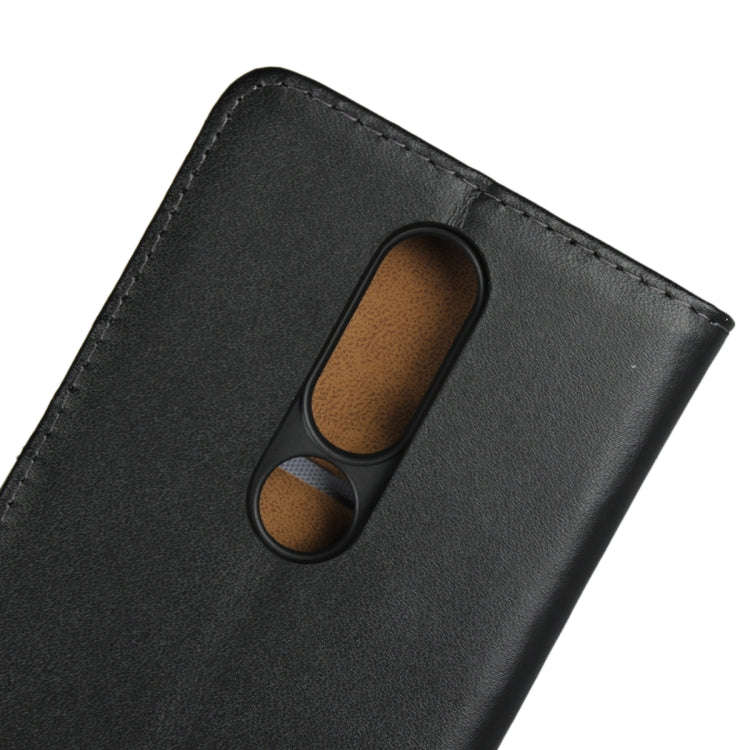 Leather Horizontal Flip Holster for Nokia X6 2018 with Magnetic Clasp and Bracket and Card Slo...