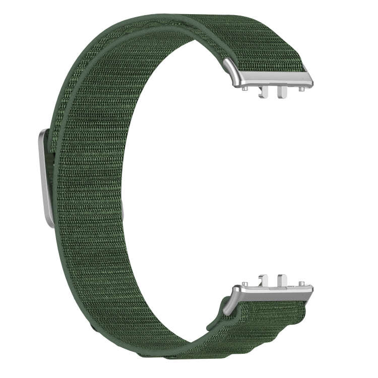 For Samsung Galaxy Fit 3 Nylon Canvas Watch Band(Green)