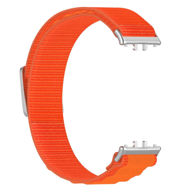 For Samsung Galaxy Fit 3 Nylon Canvas Watch Band(Orange)