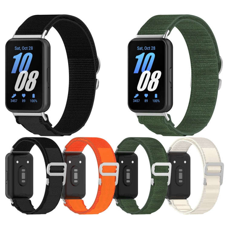 For Samsung Galaxy Fit 3 Nylon Canvas Watch Band(Starlight)