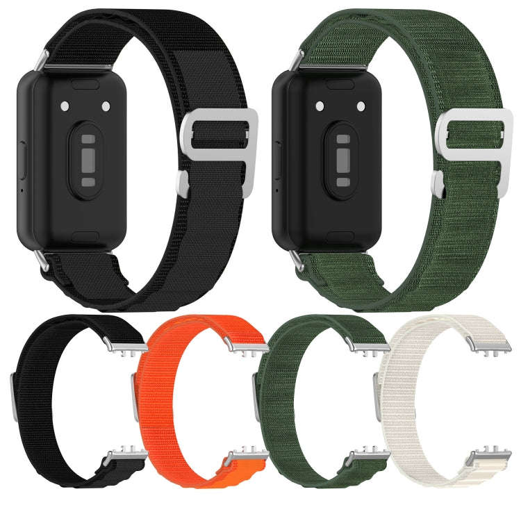 For Samsung Galaxy Fit 3 Nylon Canvas Watch Band(Starlight)