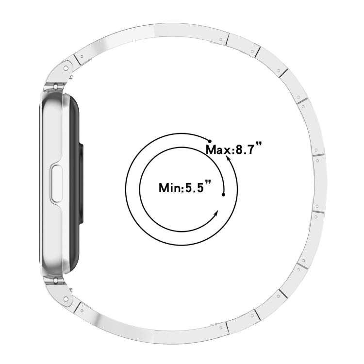 For Samsung Galaxy Fit 3 X Shaped Dual Row Diamond Metal Frame Watch Band(Silver)