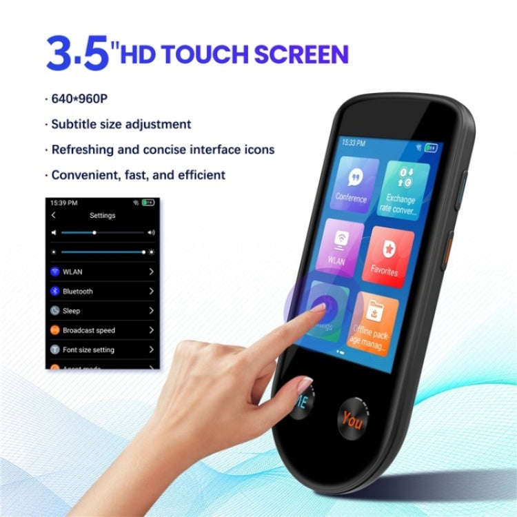 V600S WiFi AI Smart Translator 3.5-inch Touch Screen Voice Translator Offline Photo Translation
