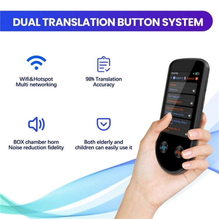 V600S WiFi AI Smart Translator 3.5-inch Touch Screen Voice Translator Offline Photo Translation
