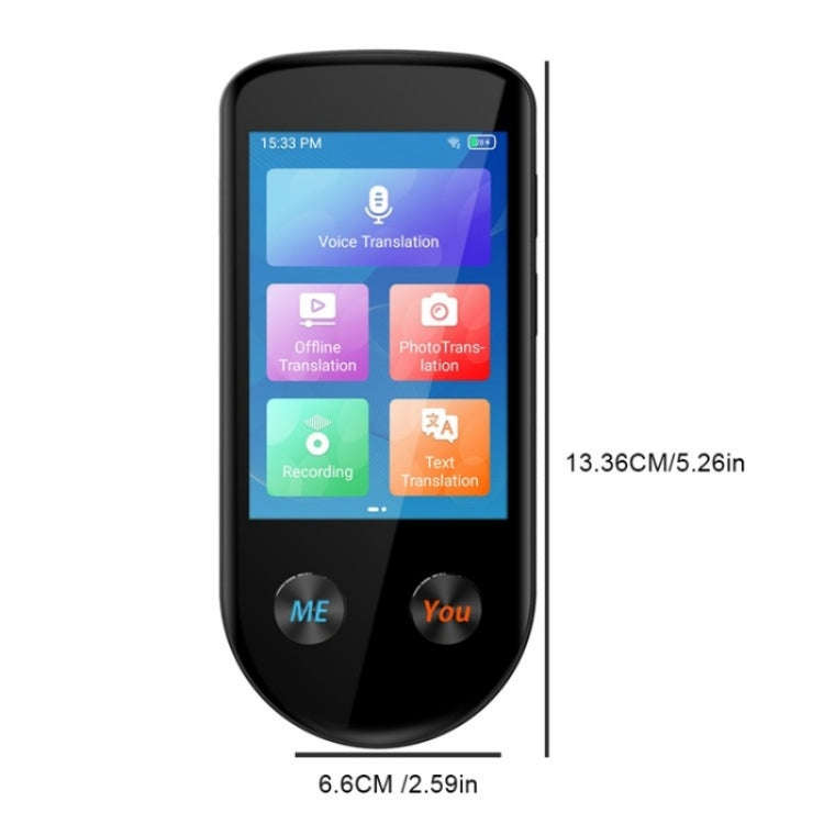 V600S WiFi AI Smart Translator 3.5-inch Touch Screen Voice Translator Offline Photo Translation