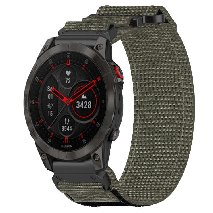For Garmin EPIX Gen 2 22mm Nylon Hook And Loop Fastener Watch Band(Grey)