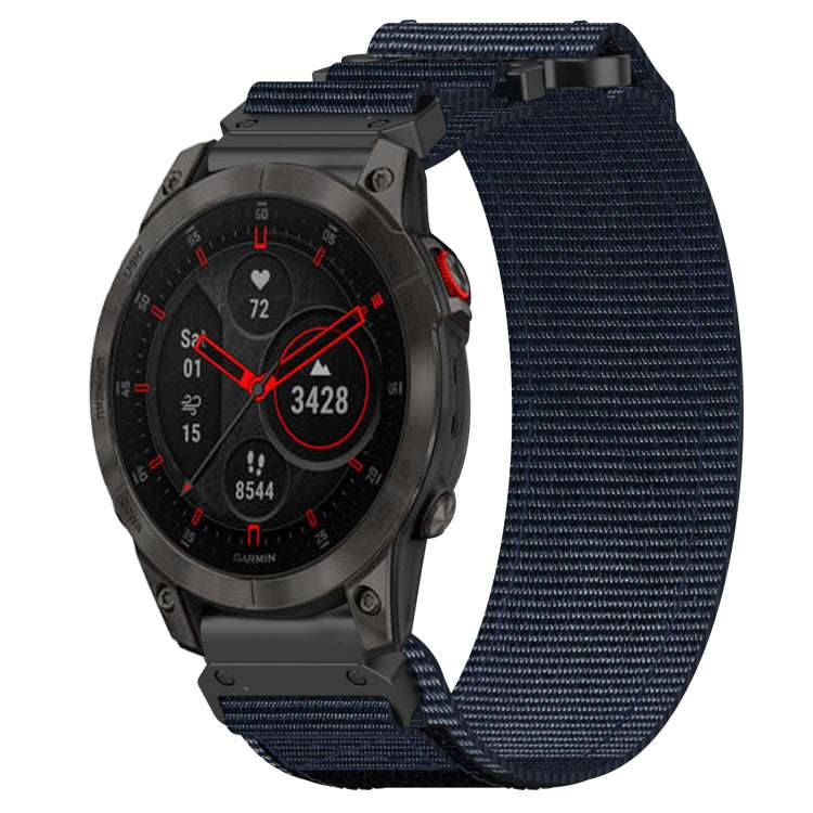 For Garmin EPIX Gen 2 22mm Nylon Hook And Loop Fastener Watch Band(Blue)