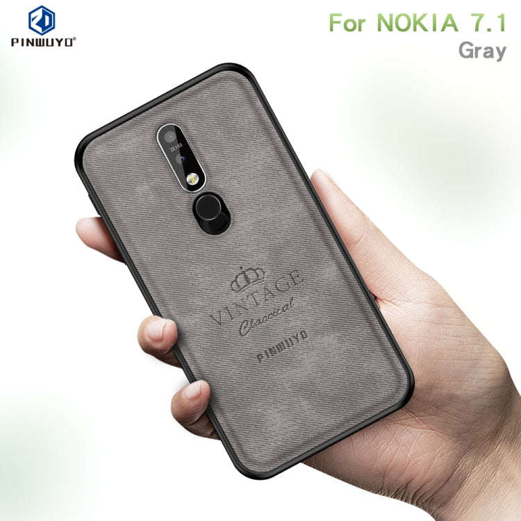 PINWUYO Shockproof Waterproof Full Coverage PC + TPU + Skin Protective Case for Nokia 7.1 (2018)(...
