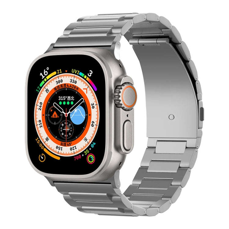 For Apple Watch Series 8 45mm I-Shaped Titanium Watch Band(Grey)