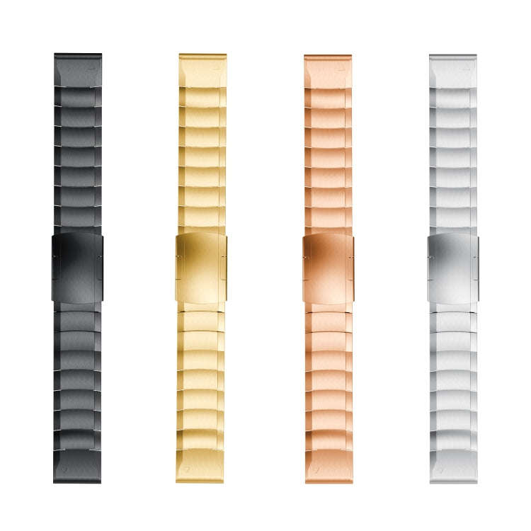 For Garmin Instinct 2S Tortoise Shell 20mm Stainless Steel Watch Band(Gold)
