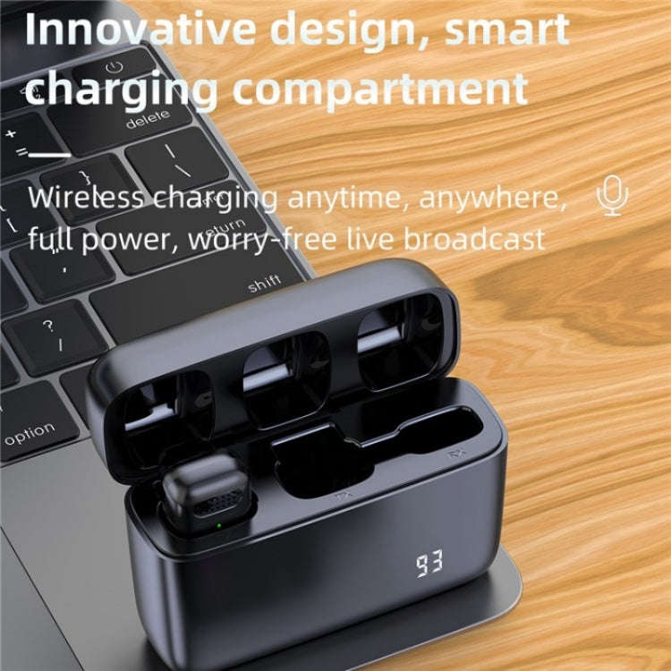 K13 2 in 1 Lavalier Wireless Microphone with USB-C / Type-C Receiver & Charging Station