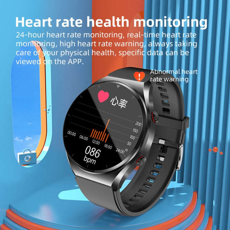 E09 Pro 1.32 inch Color Screen Smart Watch, Support Bluetooth Call / ECG Electrocardiogram(Black)