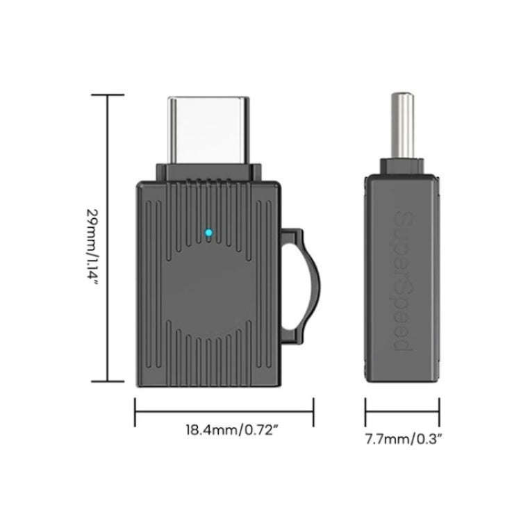 JS-103 USB to Type-C 3.0 Converter High Speed U Disk OTG Adapter(Gold)