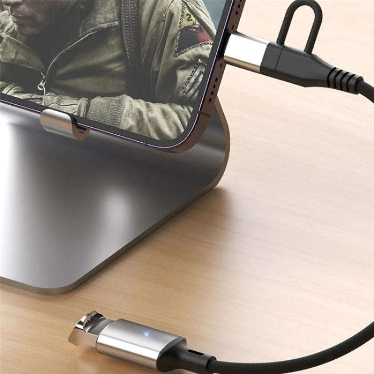 JS-112 2 in 1 USB Male to USB-C / Type-C / 8 Pin OTG Adapter Cable, Length: 15cm(Black)
