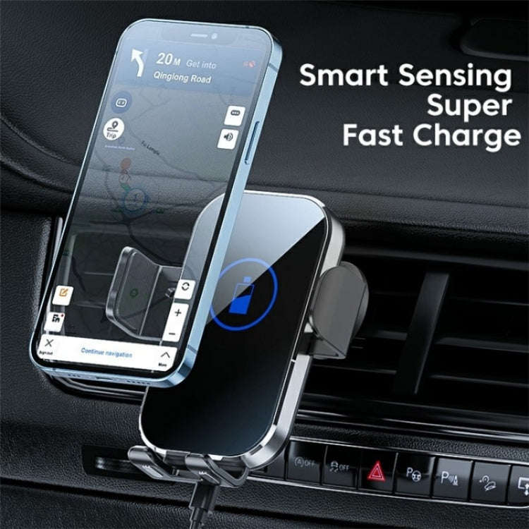 X10 15W Wireless Fast Charging Car Phone Navigation Holder()