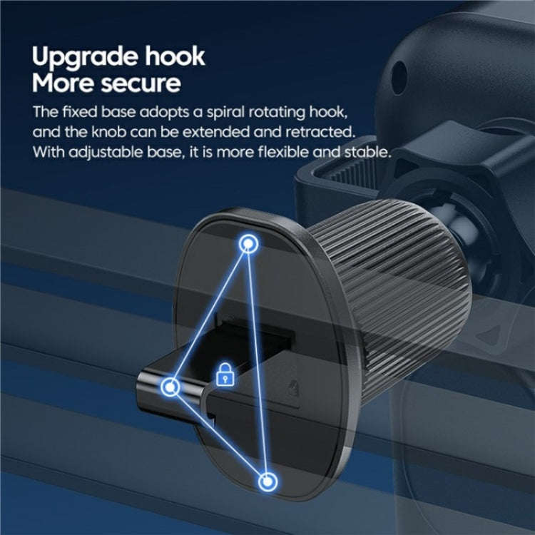 X10s Car Air Vent Hook 66W High Power Intelligent Induction Wireless Charger(Silver)