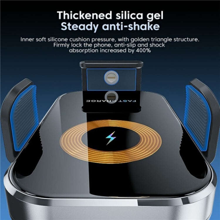 X12s Car Air Vent Wireless Charger 66W High Power Intelligent Induction Holder(Silver)