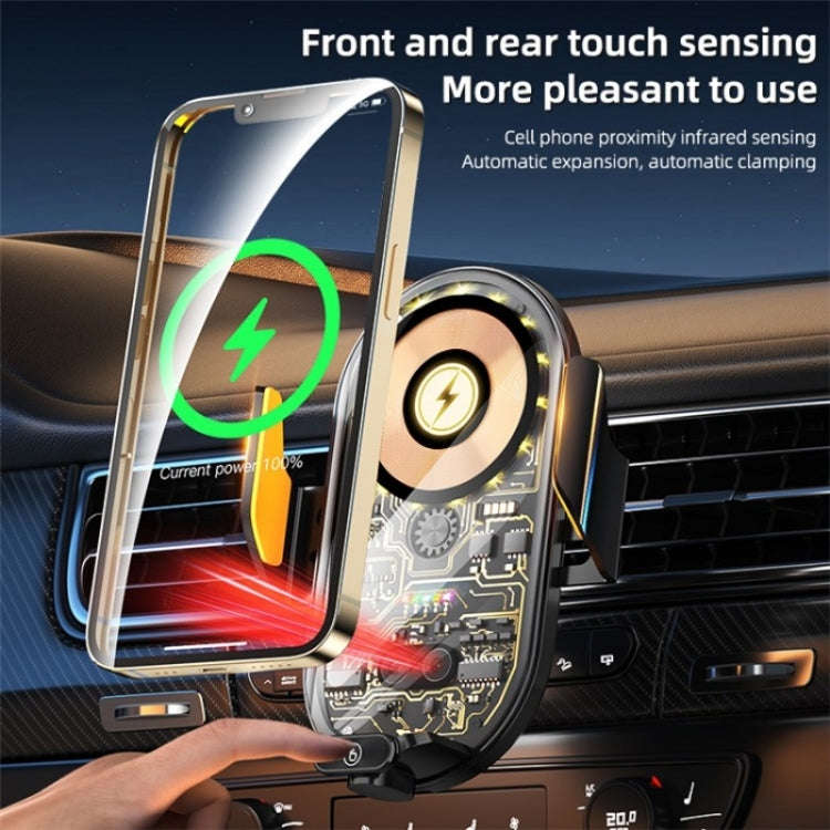 C23 66W Car Air Vent Phone Holder Wireless Charger(Grey)
