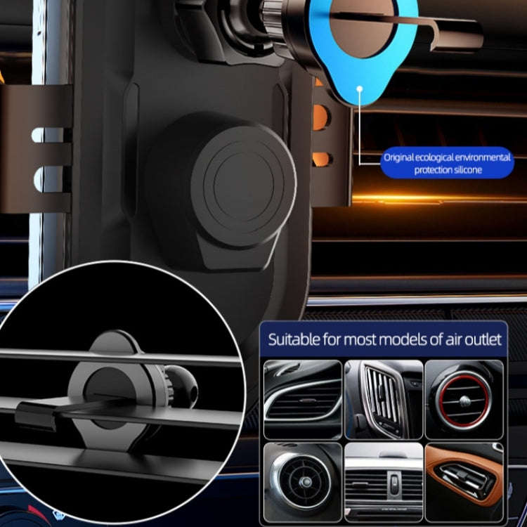 C23 66W Car Air Vent Phone Holder Wireless Charger(Grey)