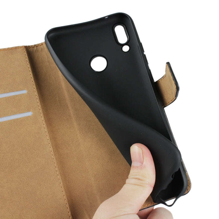 Leather Horizontal Flip Holster for Huawei  Y9 2019/Enjoy 9 Plus with Magnetic Clasp and Bracket ...